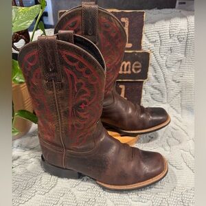 Ariat Youth Kids Size 1 Quickdraw Square Toe Cowboy Style Boots